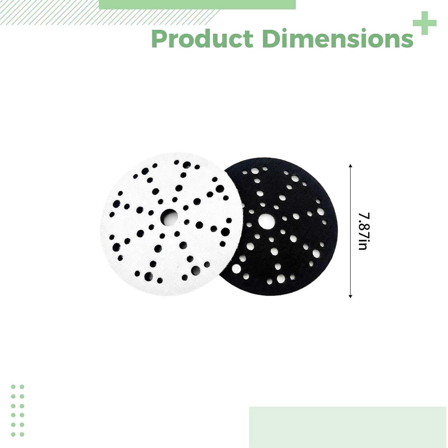 Generic 8 Pcs 6 Inch Sanding Interface Pad, 49-Hole, 0.4 In/10 Mm Thick, Buffing Pad Compatible with Orbital Sander, Flexible for Curved Surfaces