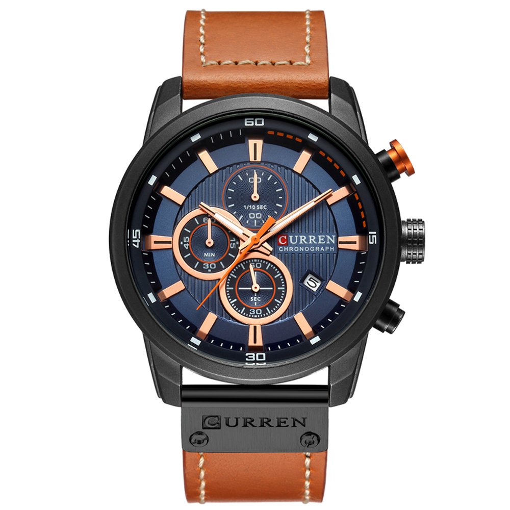 Relógio de pulso masculino militar com pulseira de couro, esportivo, à prova d’água, com cronógrafo, mostrador de data, de quartzo em promoção! Veja a oferta e mais achadinhos de Relógios de pulso 2 Hoje é o melhor dia para comprar Relógio de pulso masculino militar com pulseira de couro, esportivo, à prova d’água, com cronógrafo, mostrador de data, de quartzo com aquele preço maroto! Promoção! Aproveite a oferta! 2