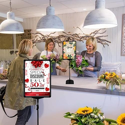 Miniatura 7 de Zkixuiwi Soporte ajustable para póster, soporte de cartel de marco de 8.5 x 11 pulgadas para exhibición, vista vertical y horizontal (negro, paquete