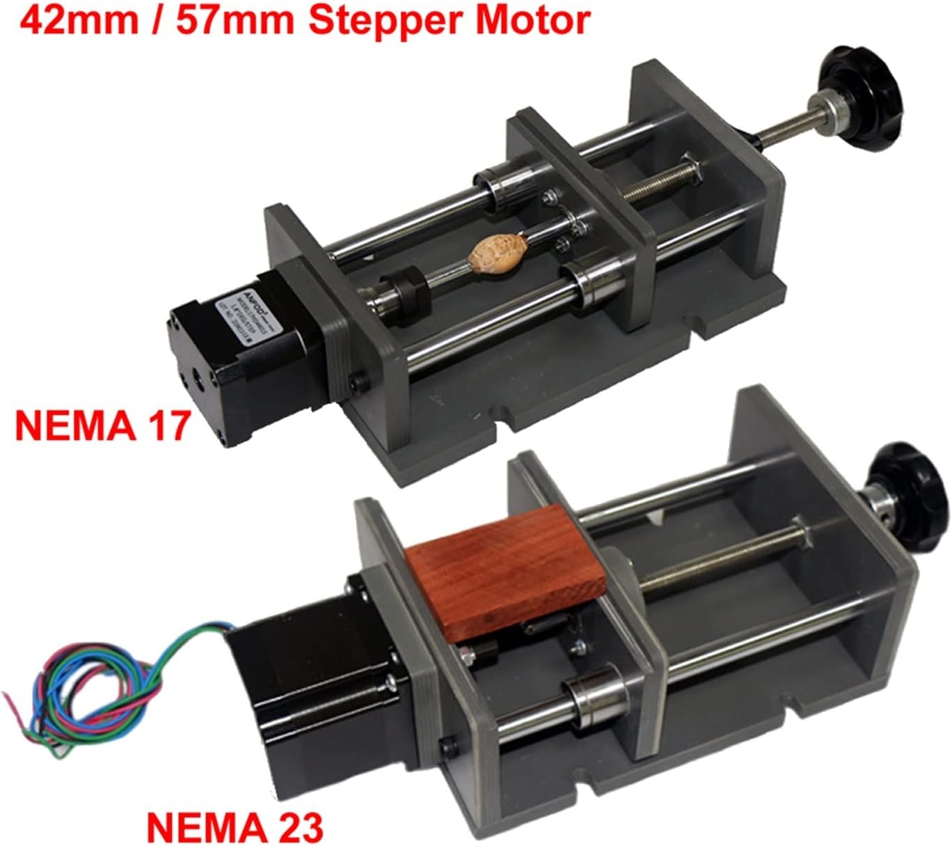 Stepper Motor, CNC Engraving Machine PVC Flat Tongs Vice Vise Fixture Parallel-jaw Plain Rotary Axis 4th A NEMA 17 23 Stepper Motor(NEMA17 Stepper Motor)