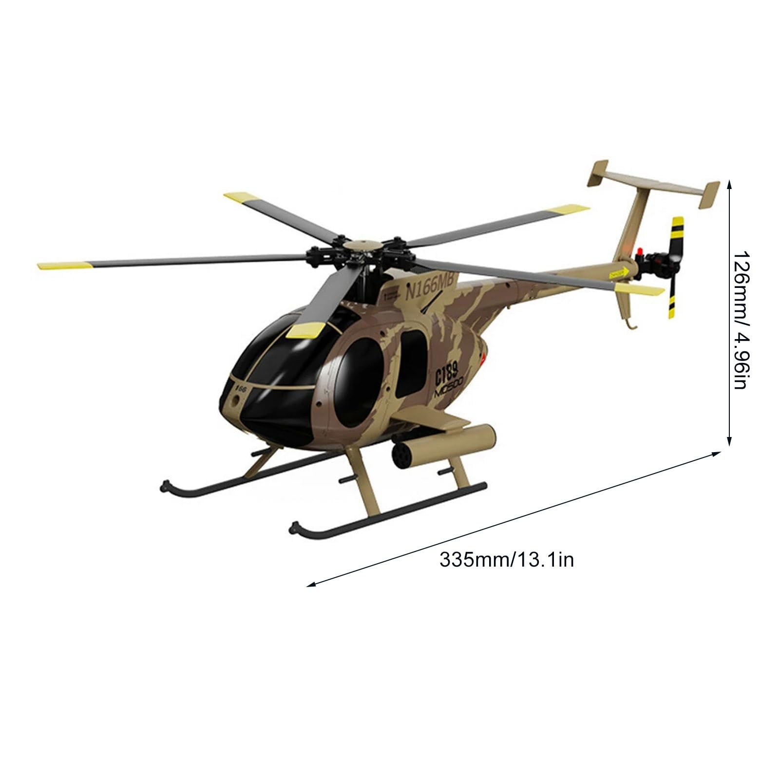 Elicottero radiocomandato per adulti e dai 14 anni in su, 2,4 G, UAV a 4 canali, scala 1:28, elicottero RC monoala RTF con localizzazione ottica (2 batterie)
