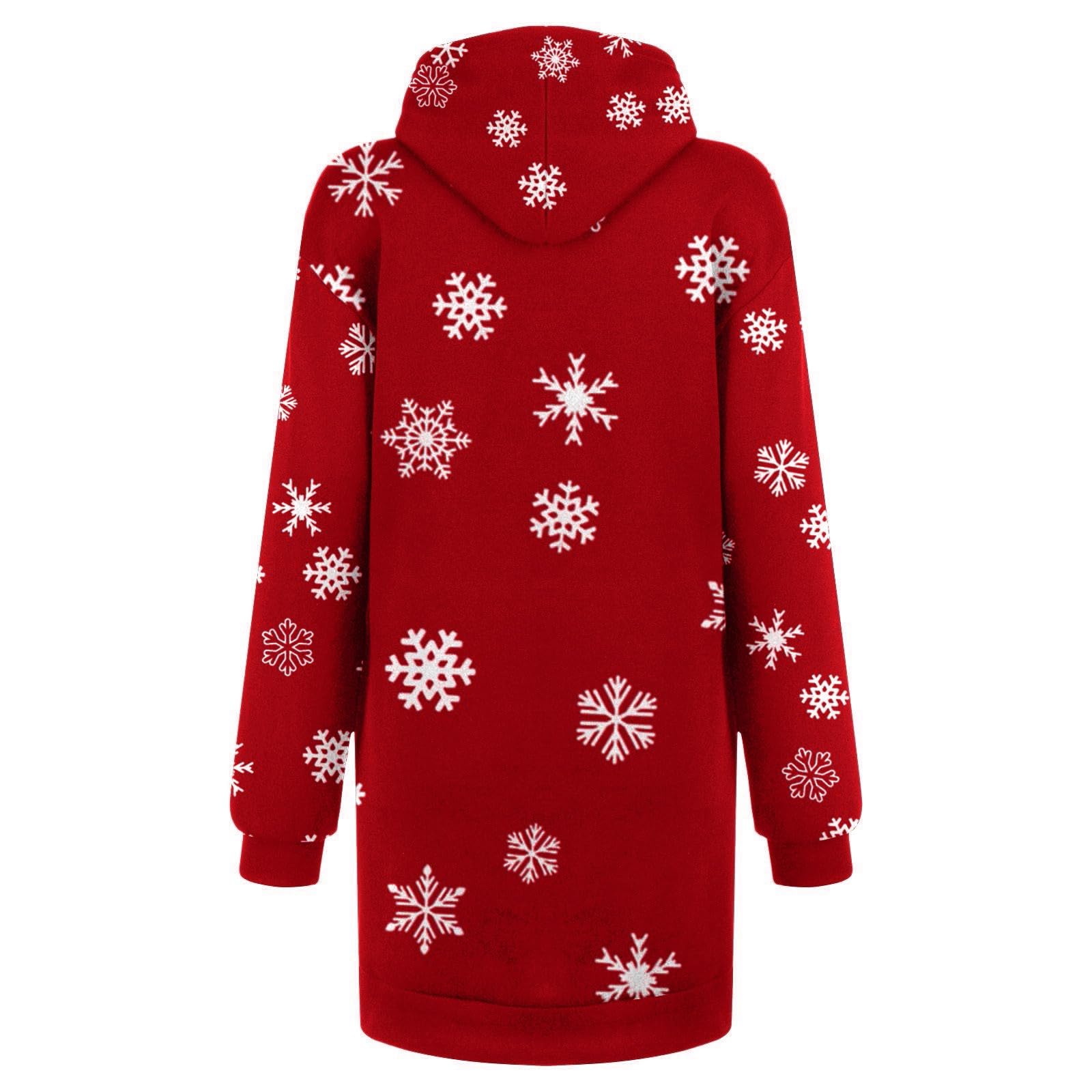 Robe Pull de Noel Femme Nouveauté Rudolph Robe Moche Noel Col Rond Robe Pull Hiver Chic Sexy Casual Robe Oversize Jupe Déguisement Mere de Noel Femme Costume Noël