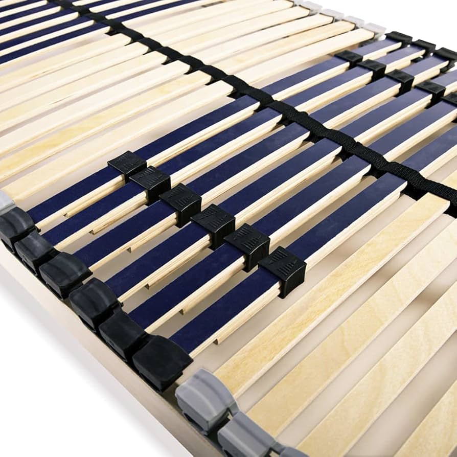 Somier De Láminas De Madera 90x200 Cm | 42 Listones, 7 Zonas De Confront | Estructura De Haya Y Abedul | Firmeza Ajustable