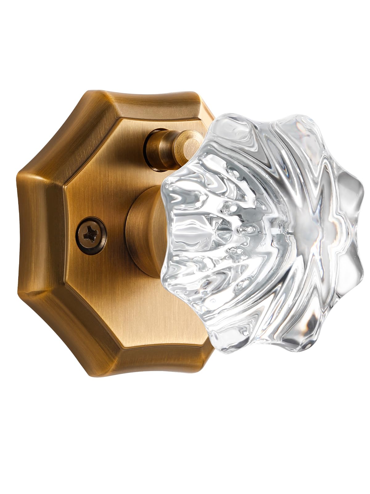 Gold Door Knobs - 2 Pack Luxury Satin Brass -10