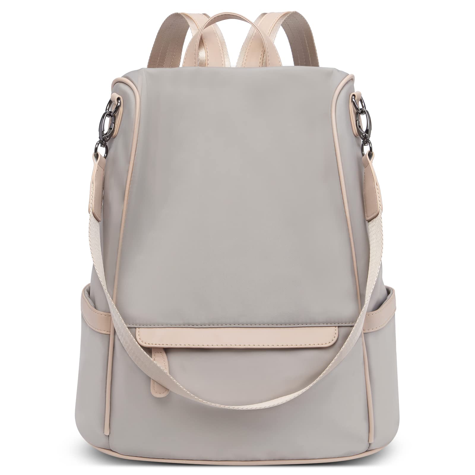 Damen Rucksack Anti-Diebstahl Tagesrucksäcke Leicht Schulranzen Reise Rucksäcke Schulter Tasche Tourismus Beiläufig Umhängetaschen Wasserdicht Frauen Rucksack Grau