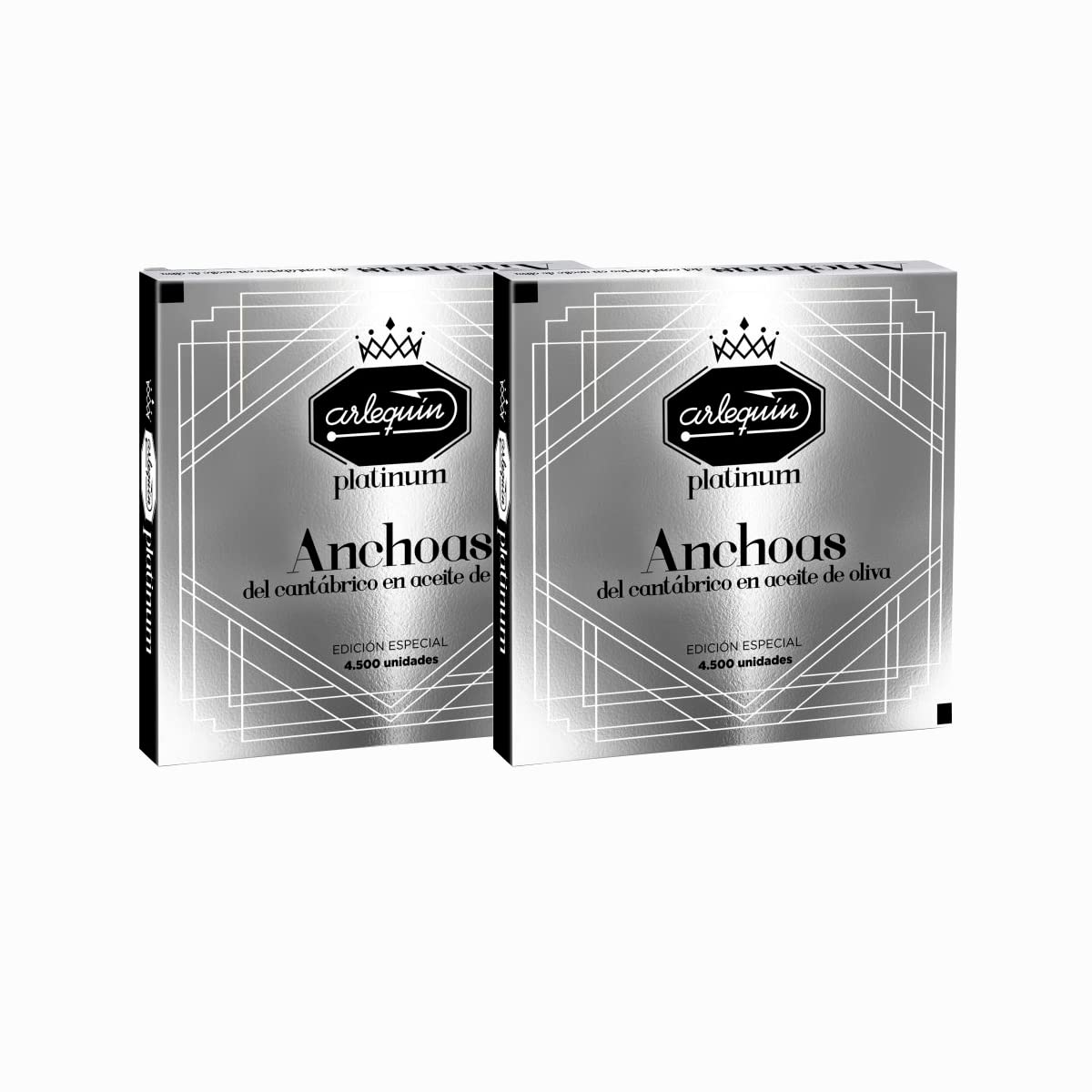 ARLEQUIN Serie Platinum Anchoa del Cantábrico, Elaborada a Mano en Santoña, en Aceite de Oliva (4 Latas (440 grs y 48 Filetes) — view 13