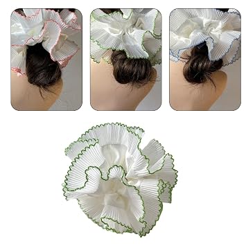 Trendy Double Layer Pleated Hair Scrunchies Accessory for Versatile Looks