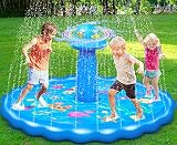 Splash Pads for Toddlers with 3D Rotatable Sprinkler for Kids Outdoor Play Mat Splash Pad for Kids A
