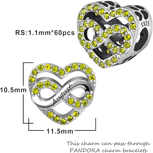 Miniatura 2 de Abalorio de plata de ley 925 con diseño de corazón de amor a cielo abierto para pulseras y collares Pandora con circonita cúbica 5A regalo de
