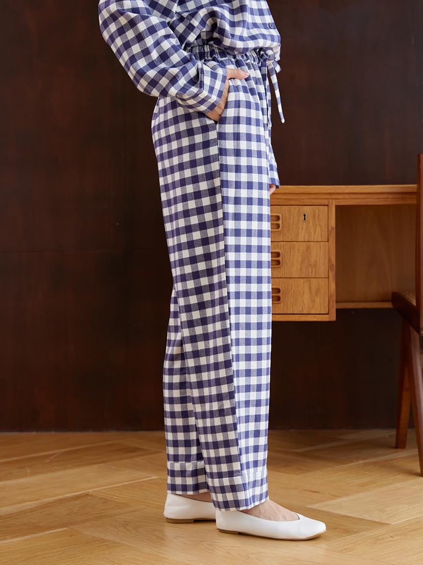 Amazon | [ジェラート ピケ] チェックロングパンツ PWFP245286