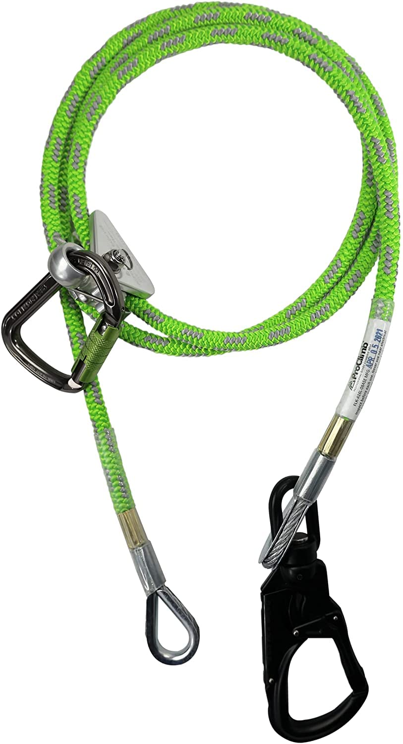 ProClimb 1/2" - The Vine All-in-One Arborist Flip Line Kit w/Aluminum Swivel Eye - (8', 10', 12' Arborist Climbing Rope)