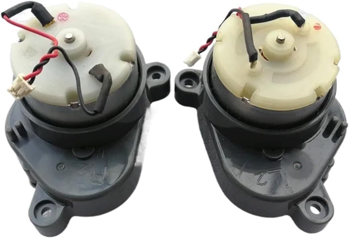 Robot Brush Motor Engine,Compatible for Ilife, A4S X620 A6 A8 A40 T4X432 A4 Robot Vacuum Cleaner Robot Parts Assembly(White LR 2pcs)
