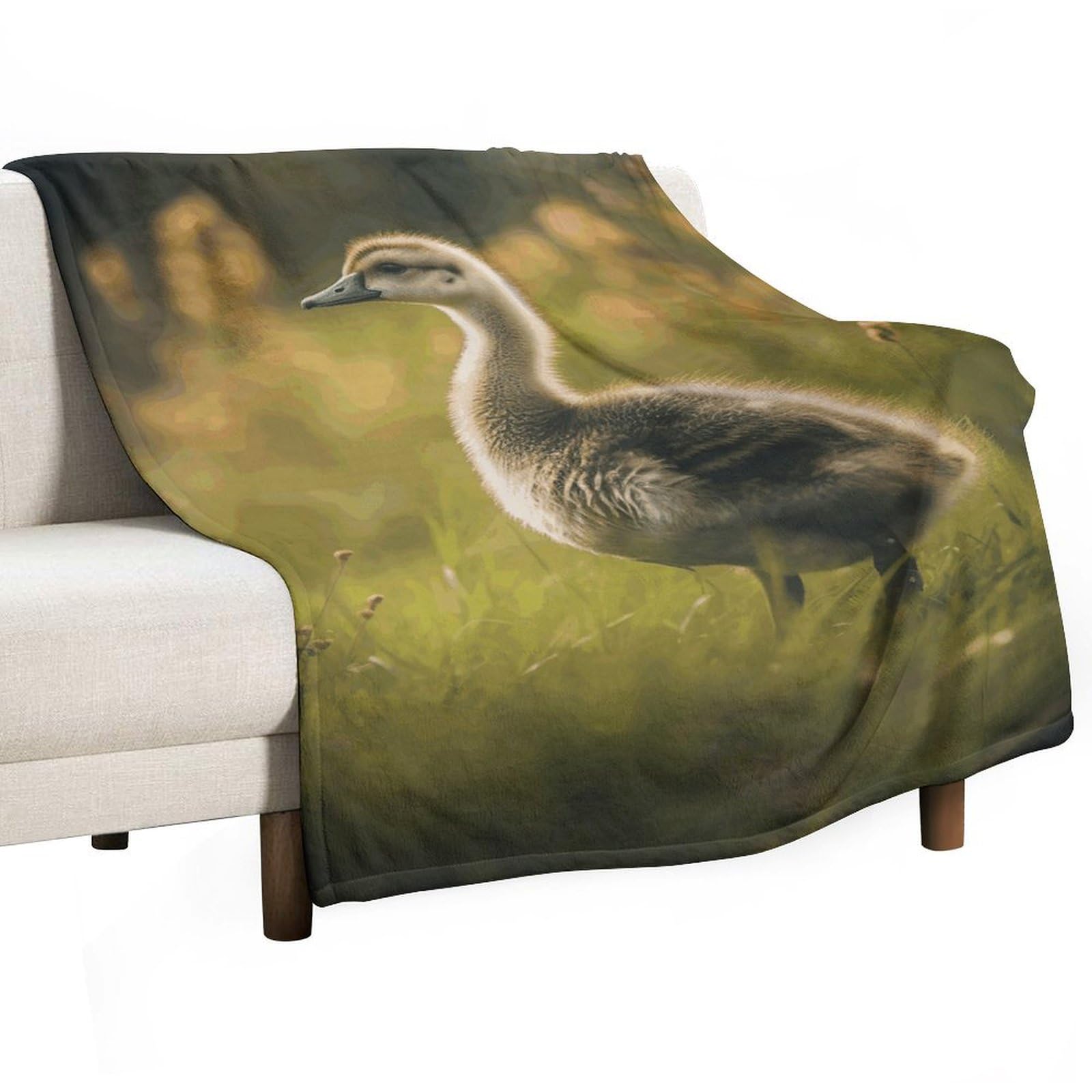 Couverture canapé motif canard pour des soirées cocooning au salon