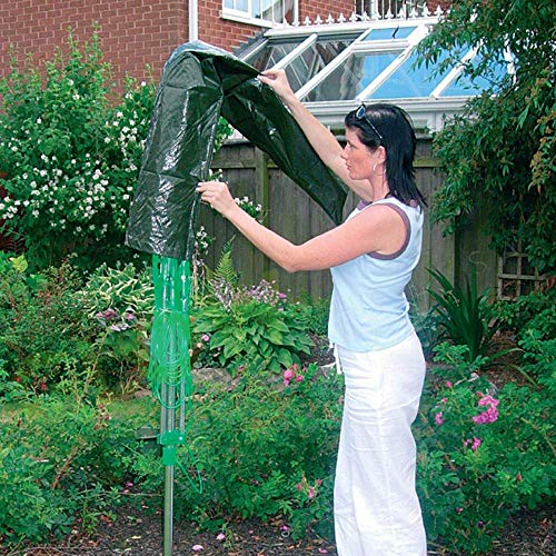 GLOW Premium Outdoor Garden Rotary Cover - Heavy Duty Waterproof Protection for Rotary Airer Washing Line with Plated Eyelets and Tie Down Cords for Rain, Dirt, Frost, UV, Bird