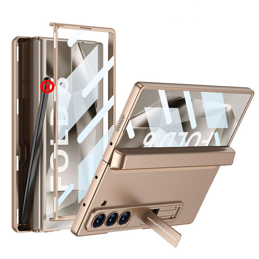 Coque rigide Samsung Z Fold 5 blindée à support et vitre intégrée