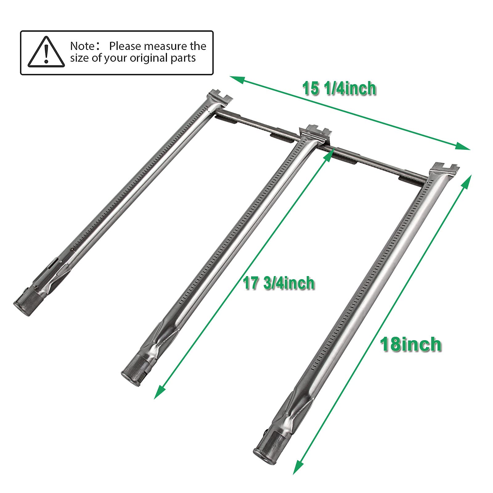 WELL GRILL Bruciatore per griglia da 45,7 cm, barra aromatizzante da 38,9 cm, kit di ricambio per barbecue Weber Spirit serie 300 con pulsanti frontali (2013-2017), Weber 69787, 7636
