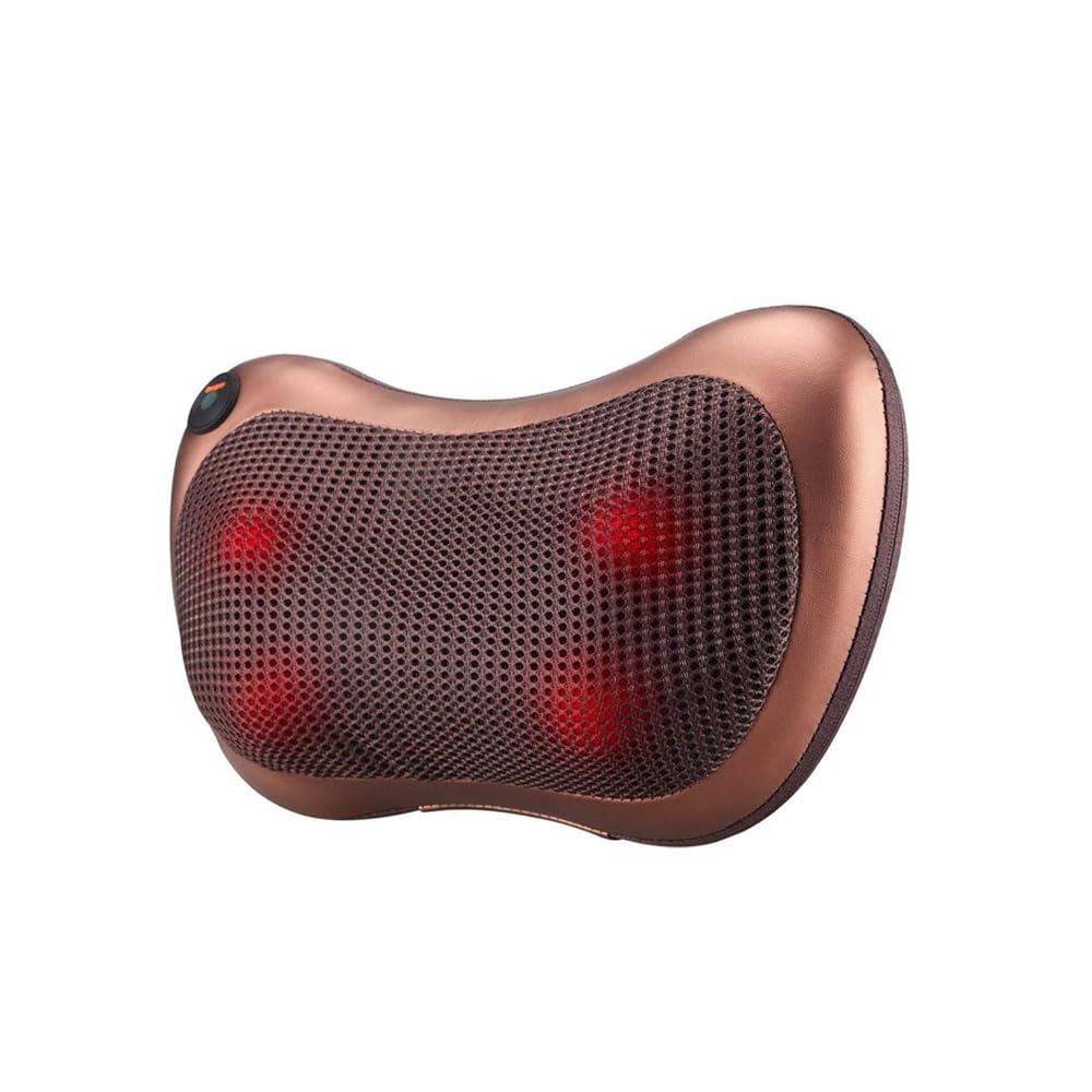 Electronic Cushione Multifunction Massage Pillow with 8 Massager Heads Heater Neck Shoulder Body Electric Massager Home, Office, Car, Bed Use