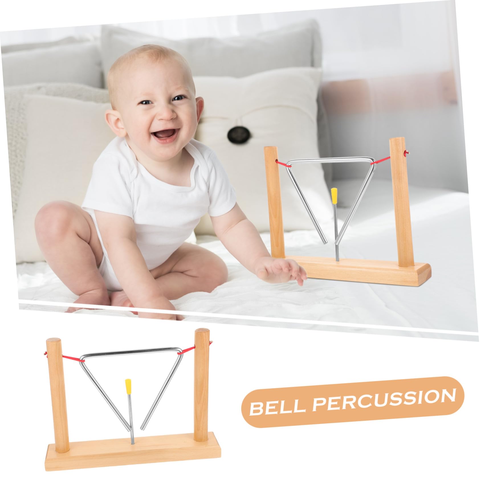 TOYANDONA 2 Zestawy Instrumentów Muzycznych Trójkątnych Muzyka Perkusyjna Dzwonek Trójkątny Dla Początkujących Instrumenty Perkusyjne Trójkątne Dzwonek Trójkątny Dla Dzieci Narzędzia
