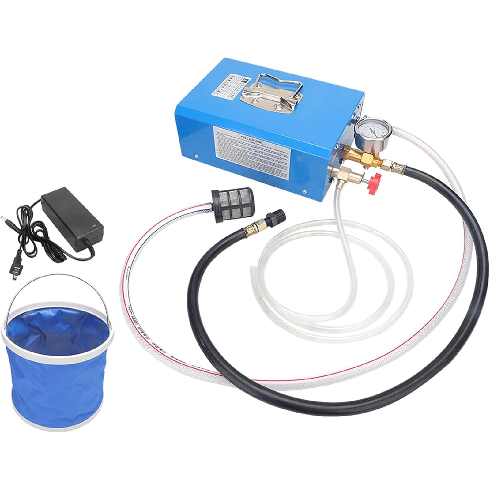 Bomba Eléctrica De Prueba De Presión, Comprobador De Fugas, Presión De Trabajo 0-12 Kg/cm², Caudal Máximo 9 L/min, Rosca Externa De 4 Puntos, para Pruebas De Presión En Tuberías
