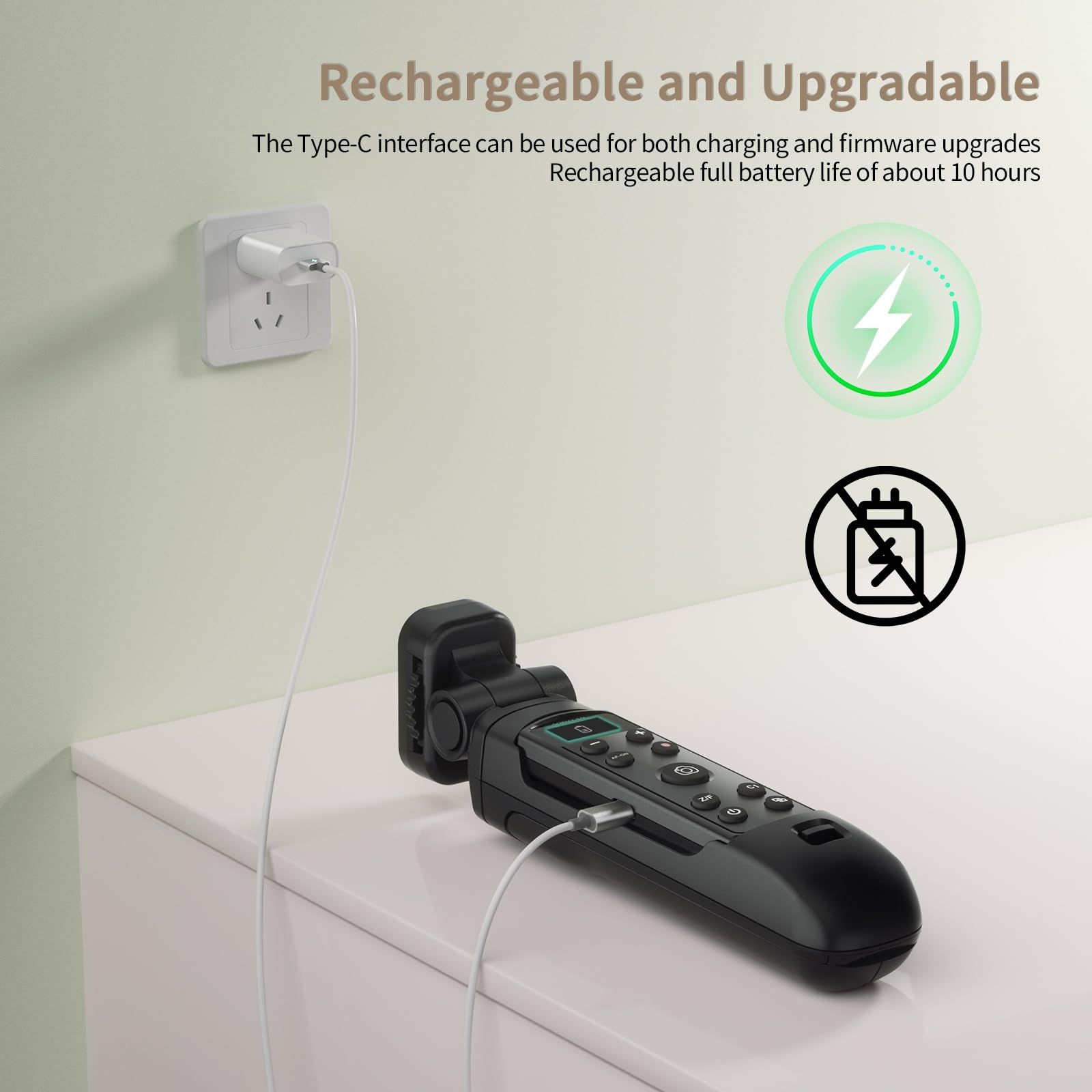 AODELAN Mini agarre de disparo y trípode con obturador remoto inalámbrico (negro) (para Sony)
