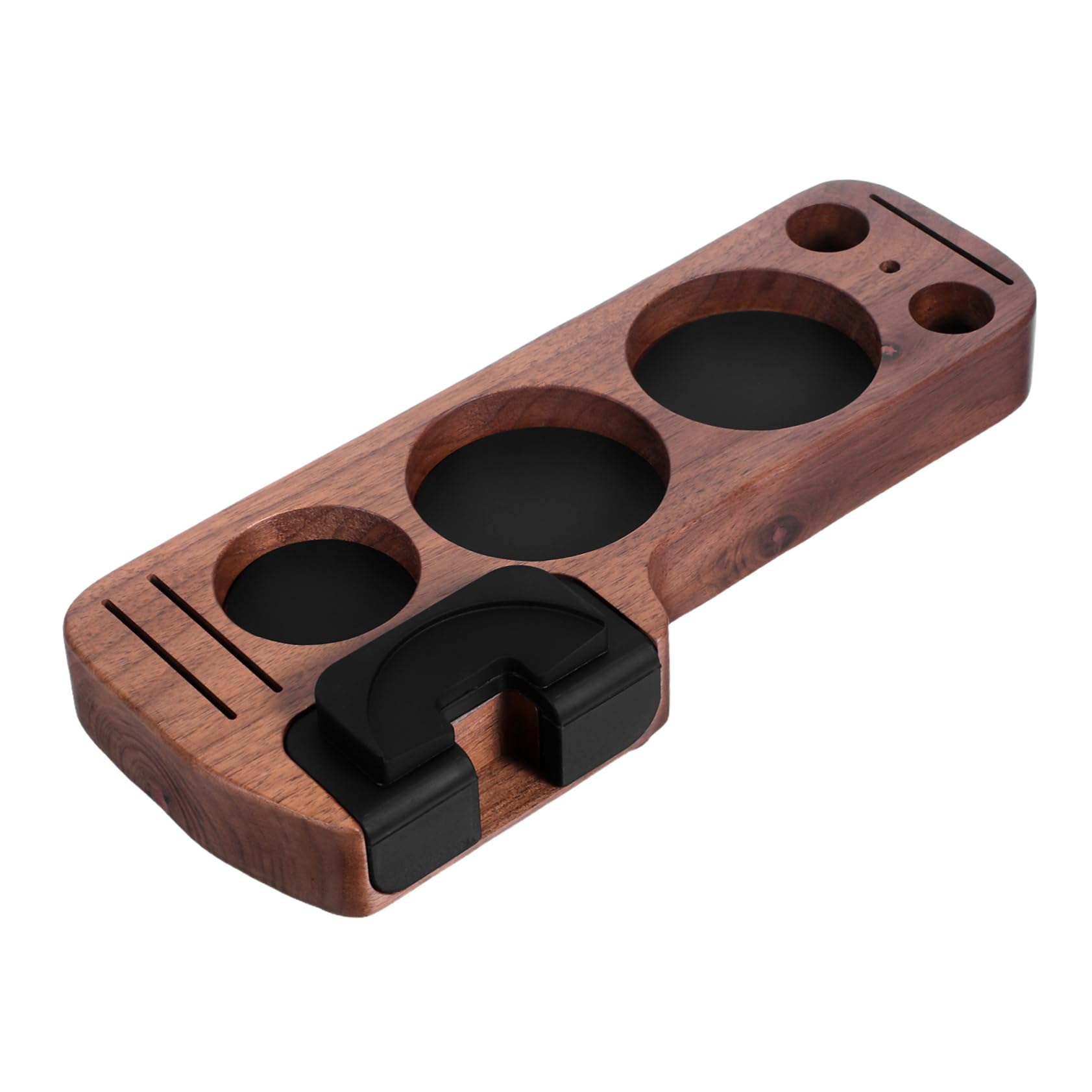 Cabilock Kaffeefilter-tamperständer Aus Holz Passend Für Siebträger Stabiler Espresso-tamperhalter Mit Organizer Für Kaffeezubehör