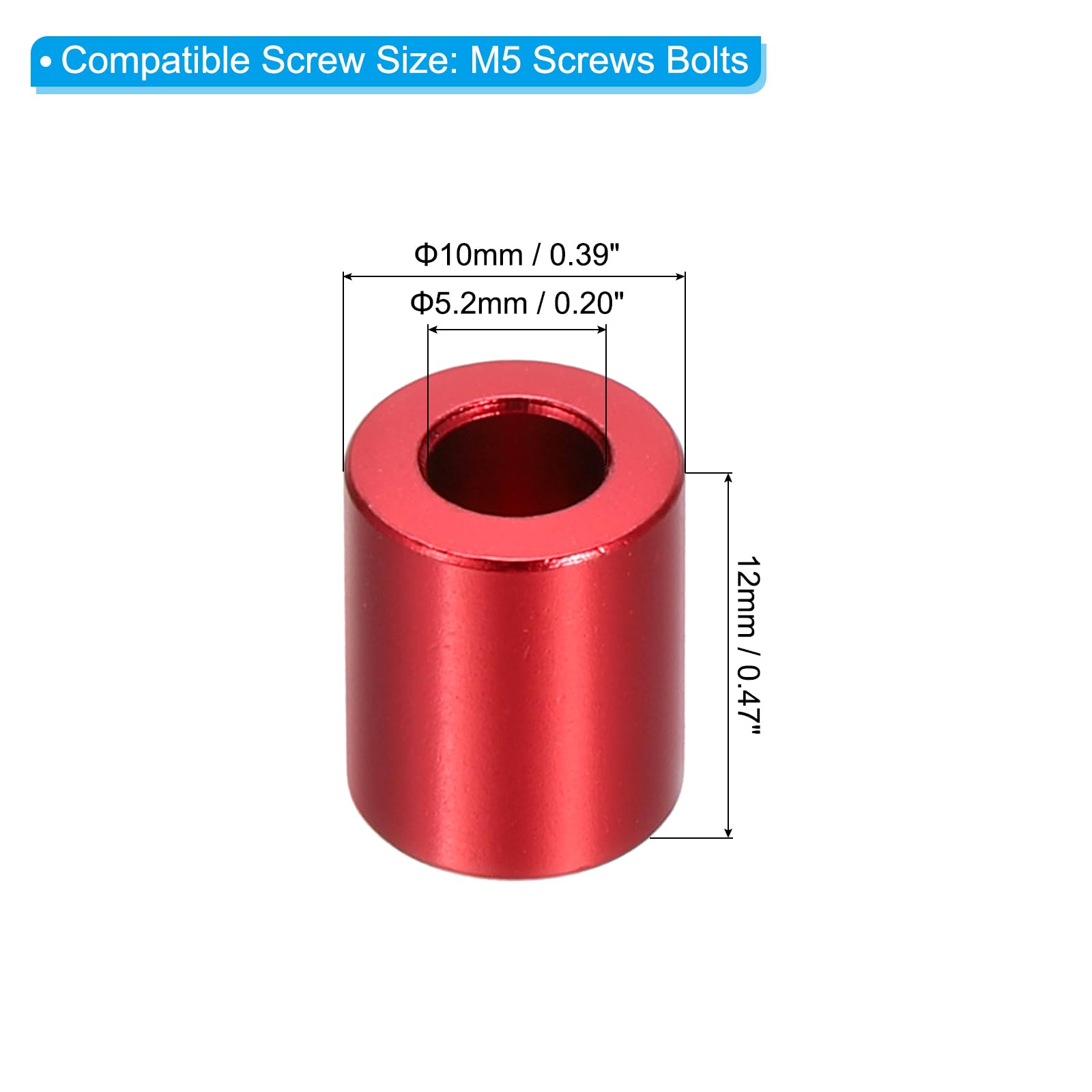 PATIKIL M5 Aluminum Spacers - Image 2