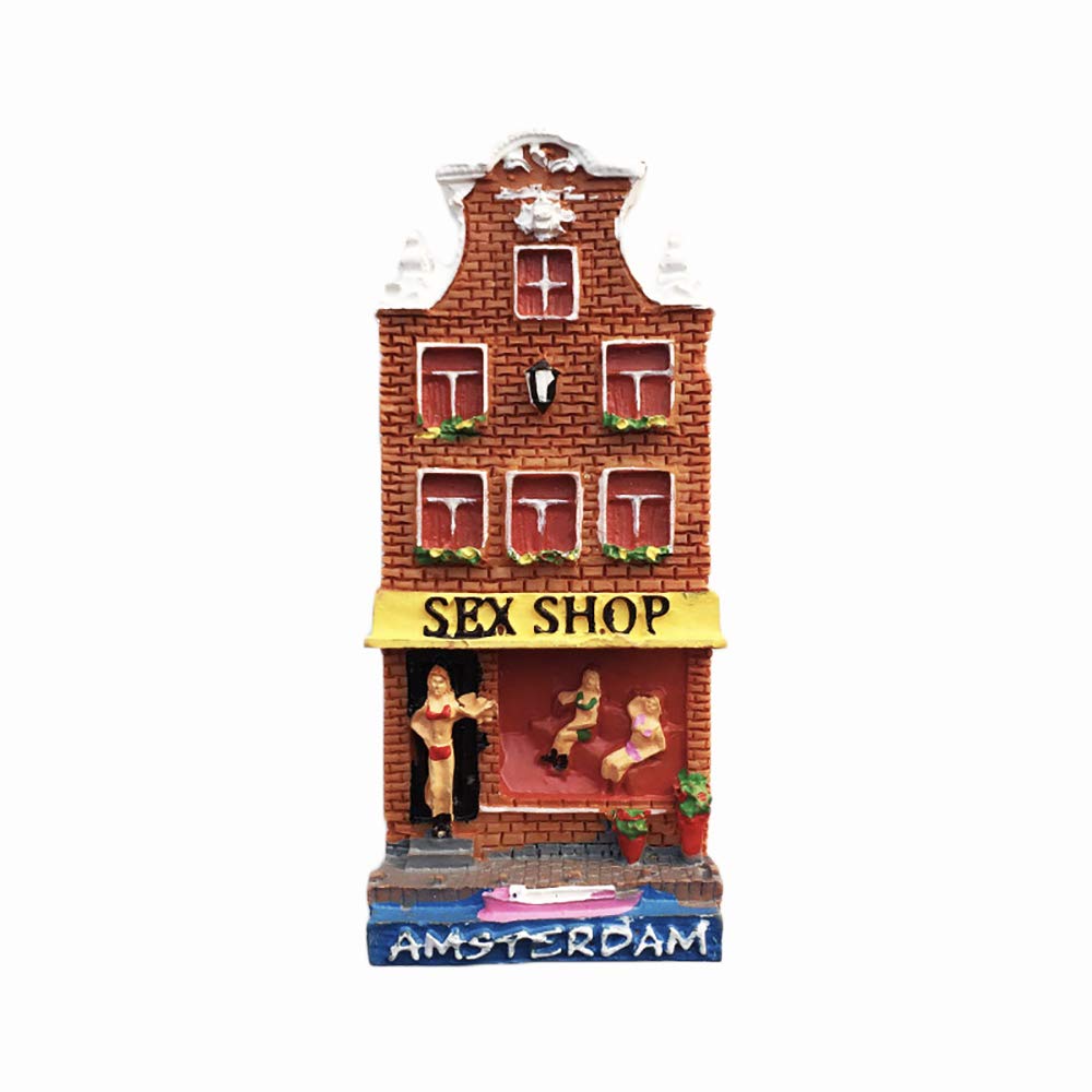 Wedarego Amsterdam Holland Sex Shop 3D Refrigerator Magnet Tourist Souvenirs Resin Magnetic Stickers Fridge Magnet Home & Kitchen Decoration From China