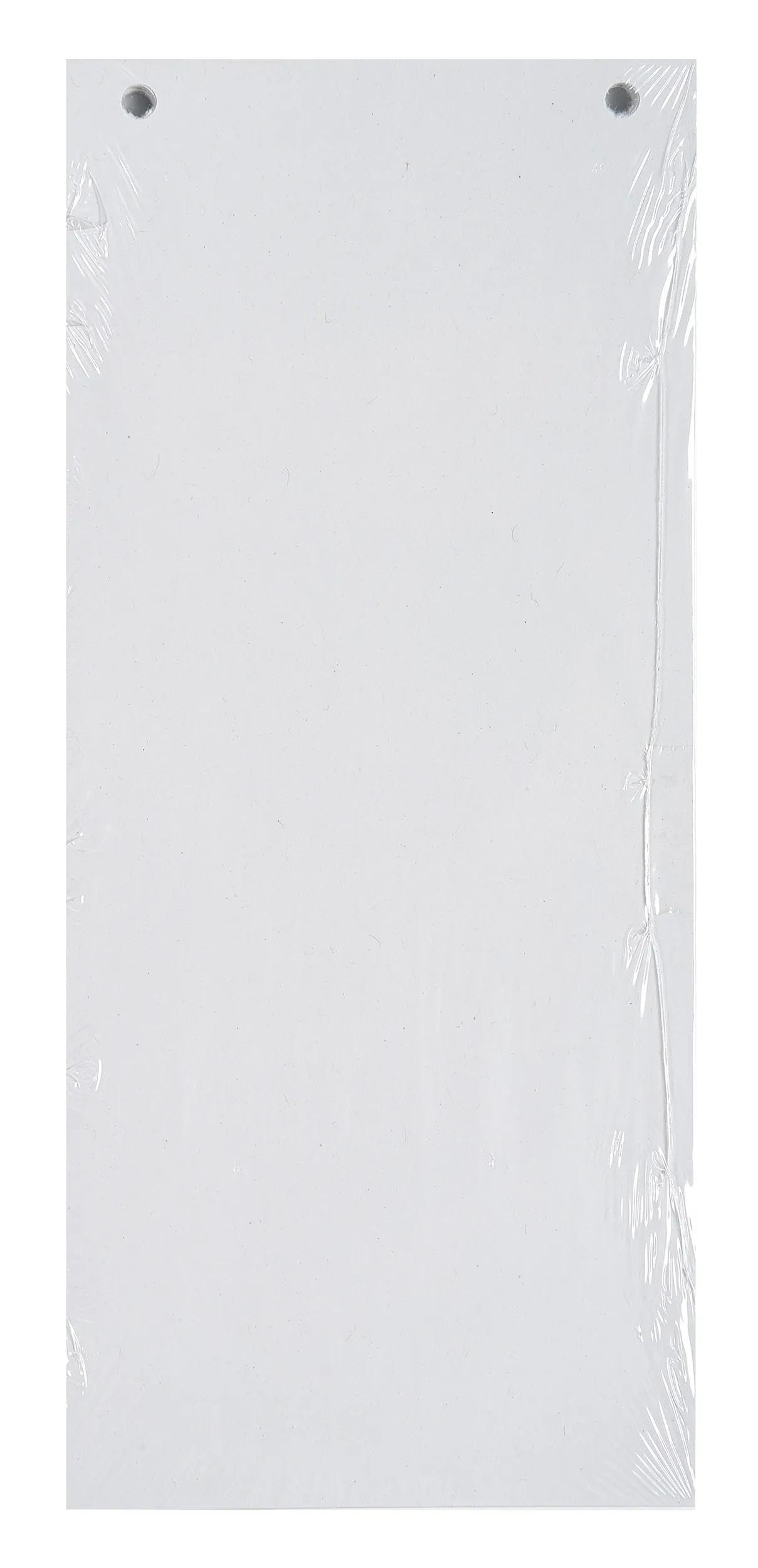 Paquet 100 fiches intercalaires horizontales unies perforees forever - 105x240mm