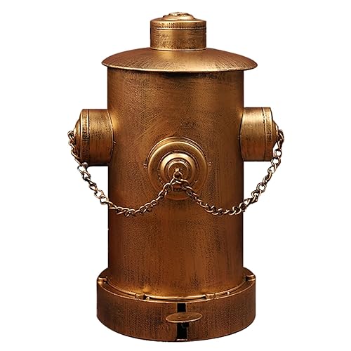 Bote de basura para boca de incendios para perros para orinar, cubo de basura con pedal retro, cubo de basura creativo de hierro forjado con cubo