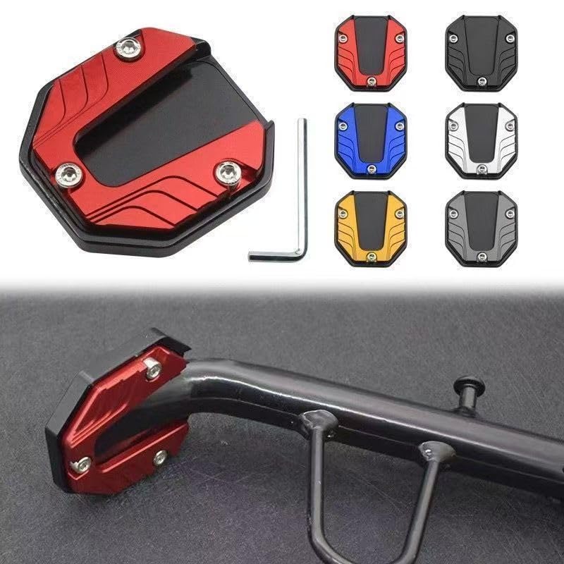 Soporte Lateral para BMW R1250GS R1200GS LC R 1200 GS R 1250 GS 2018-2023, Extensión Pata de Cabra Resistente Base de Apoyo Estabilizadora Ampliador de Apoyo Moto,Silver