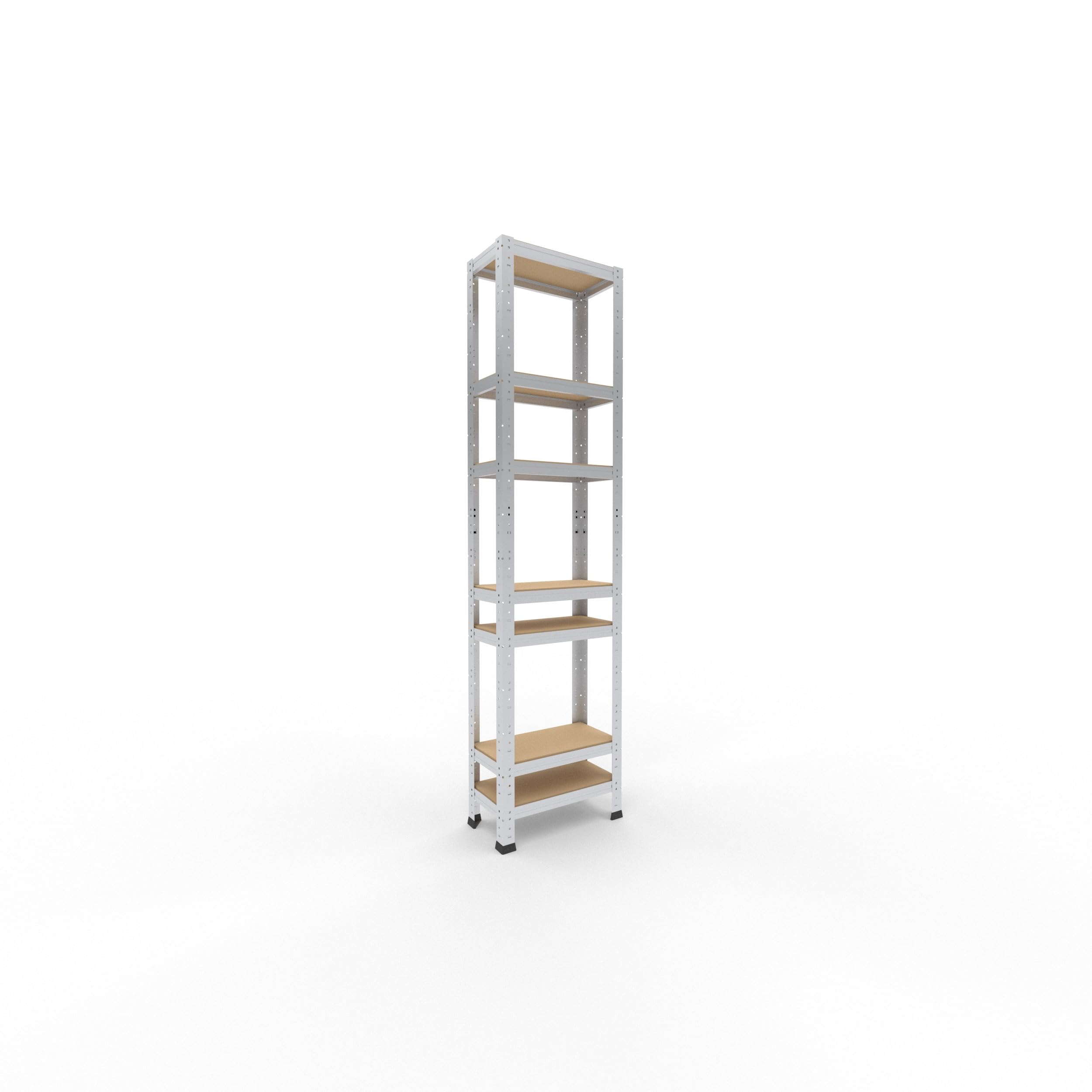 shelfplaza® 180x45x23cm Home Schwerlastregal verzinkt/Metallregal mit 7 Böden/Kellerregal Metall, Garagenregal, Werkstattregal oder Regal Lagerregal/Steckregal Metall mit 125kg Tragkraft