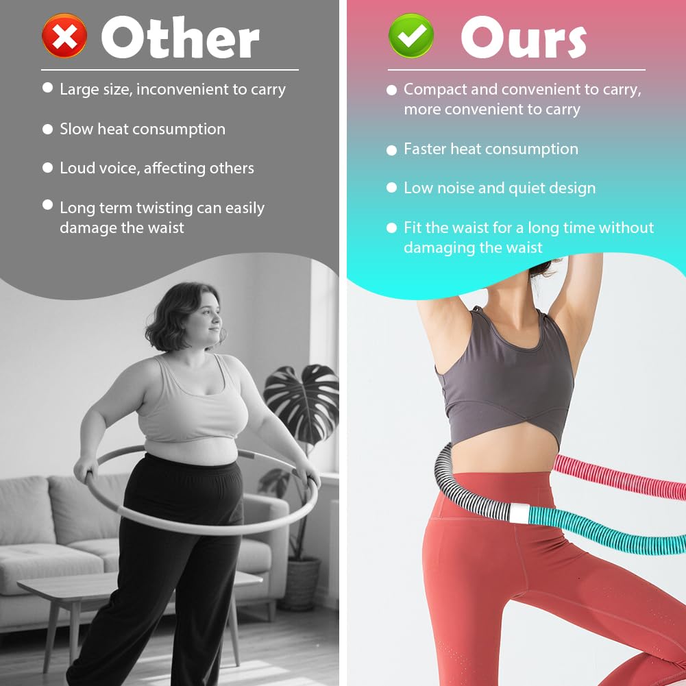 Hula Hoop morbido ponderato per adulti, pieghevole hula hoop per dimagrire, morbido hula hoop, cerchio primaverile per casa, palestra, scuola, 1,4 kg