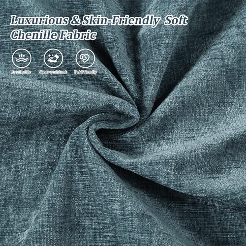 Image of Hanherry Loveseat Sofa, 62.6 inch Small Couch for Living Room, Comfy Chenille Fabric Love Seat for Bedroom with Throw Pillow,Removable Cushion Cover,Couches for Small Space,Apartment,Dorm