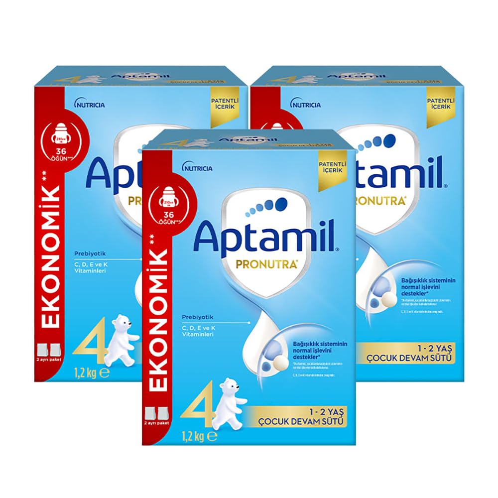 Aptamil 4 Prebiyotikli Çocuk Devam Sütü 1200 x 3 Adet 3600 Gr