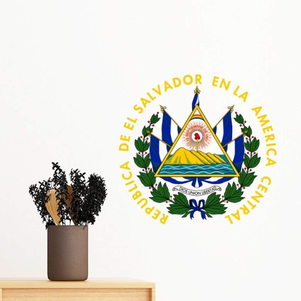 Sticker El Salvador amovible emblème national 50cm sticker mural durable