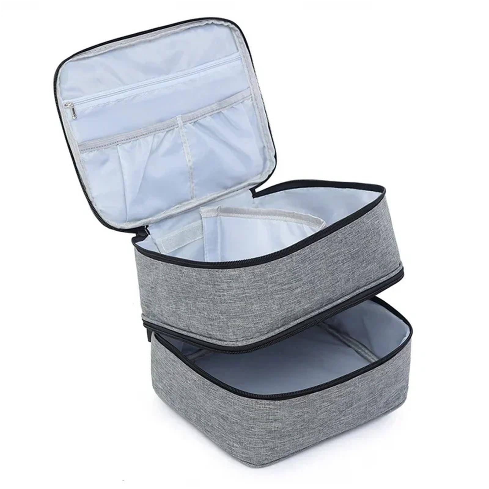 Nagellack Organizer Tasche Nagellack-Aufbewahrungstasche, Tasche for ätherische Öle, tragbares Kosmetik-Nagelpflege-Werkzeug, Nagelpflege-Set, Aufbewahrungsbox, Organizer mit 30 Fächern(S-Pink)