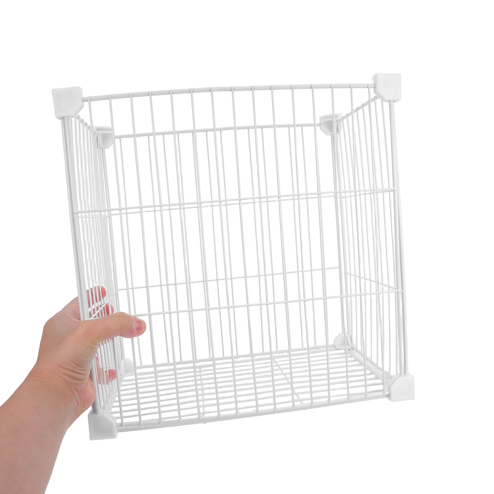 Metall Drahtkorb für Gefrierschrank 19X30X30cm Abnehmbarer Kühlschrank Organizer mit Stabilem Boden Transparenter Vorratsbehälter für Gemüse und Lebensmittel Gefriertruhe