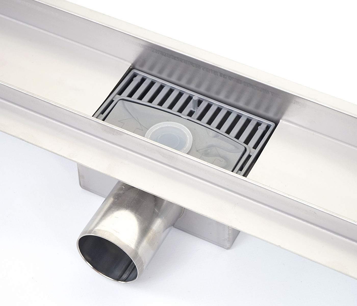 Mendler HWC-D94a - Canaleta para desagüe de ducha (sifón de acero inoxidable, 50-120 cm)