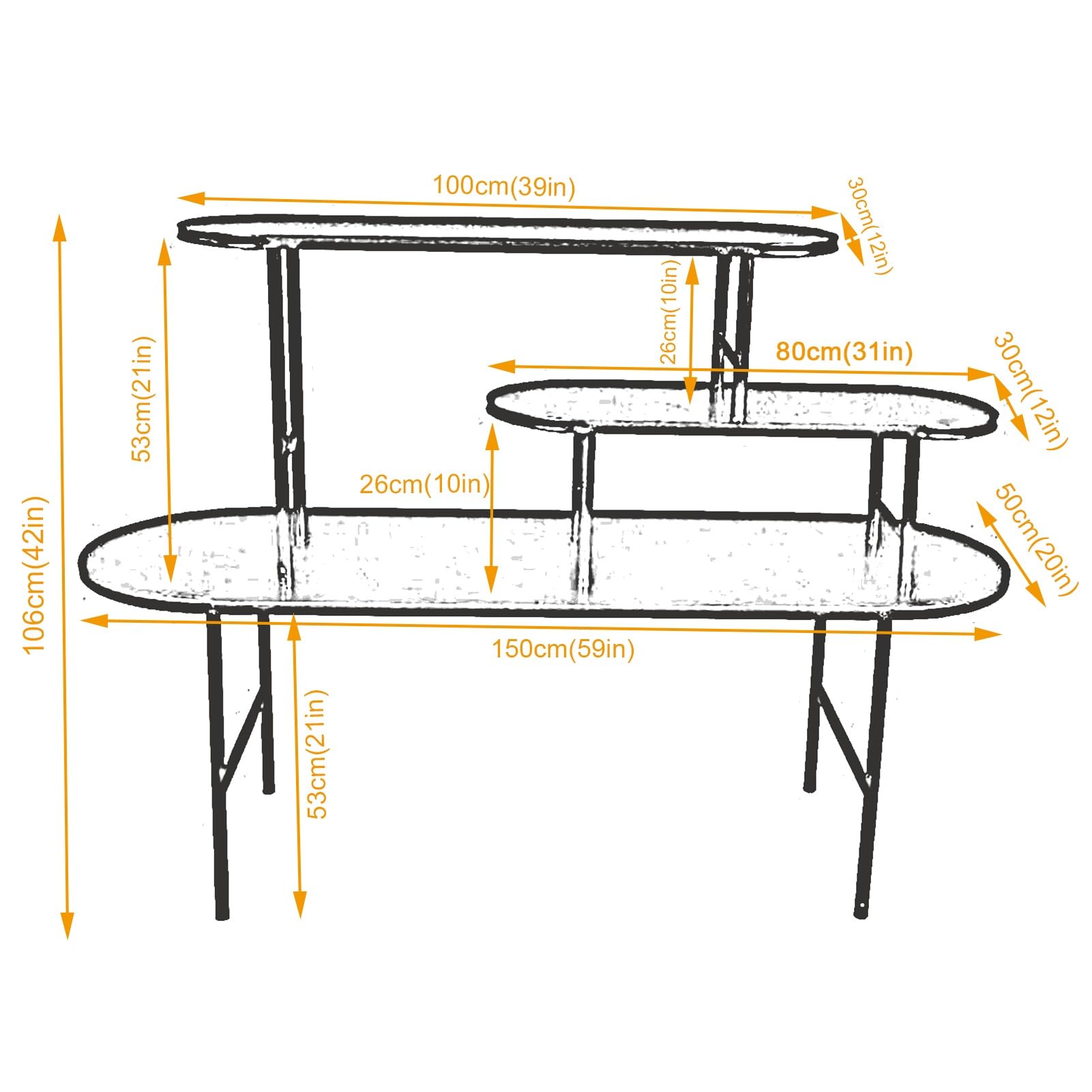 3 Piezas Bandejas para Tartas, Decoración para Interiores Y Exteriores Servicio Alimentos Podios Exhibición para Cumpleaños Showers Bodas Fiestas(White)
