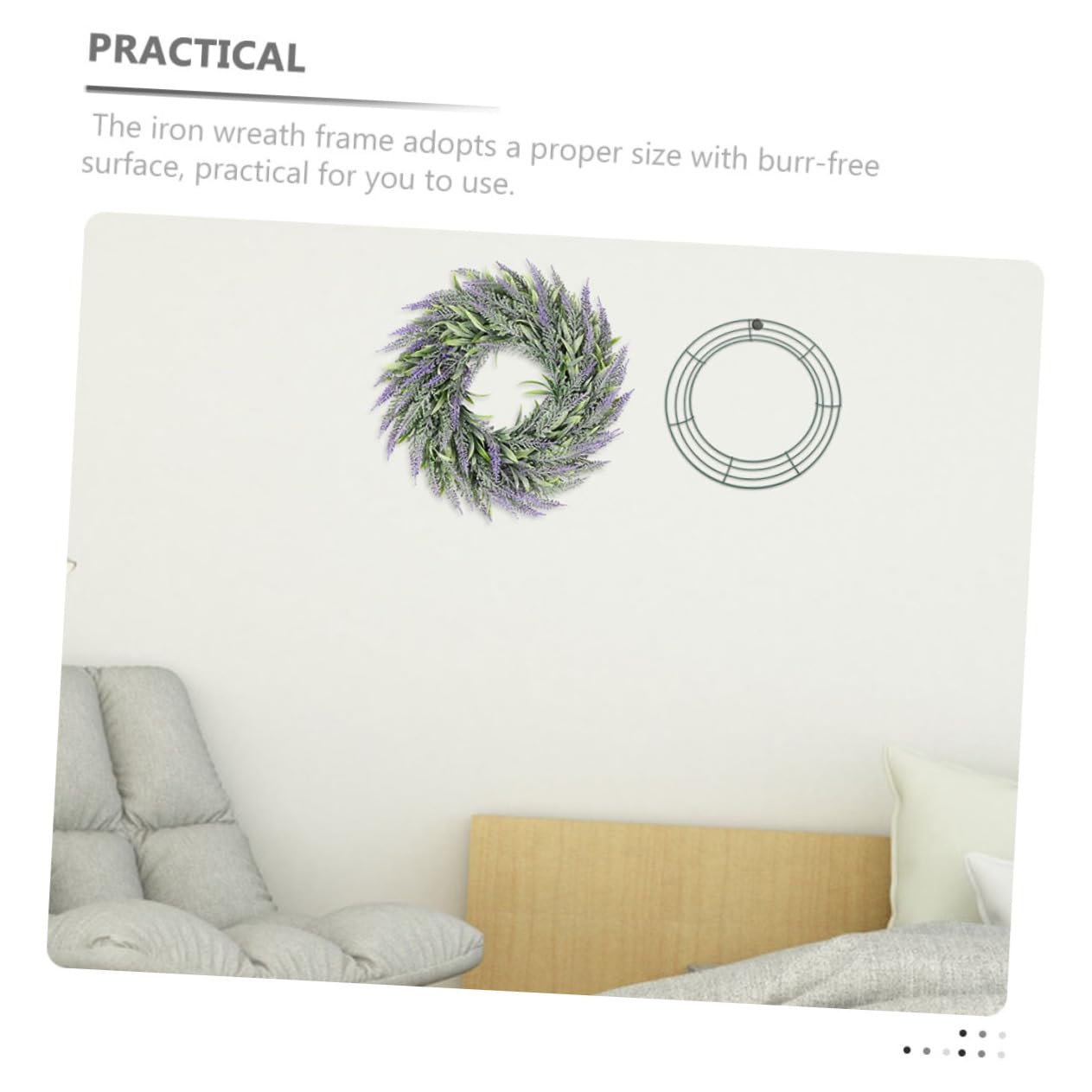 PRETYZOOM 6stücke DIY-kranzrohling aus Eisen Runder Metallkranzrohling zum Selbermachen Robuster Kranzständer für Blumenkränze Kranzzubehör für Heimdekoration