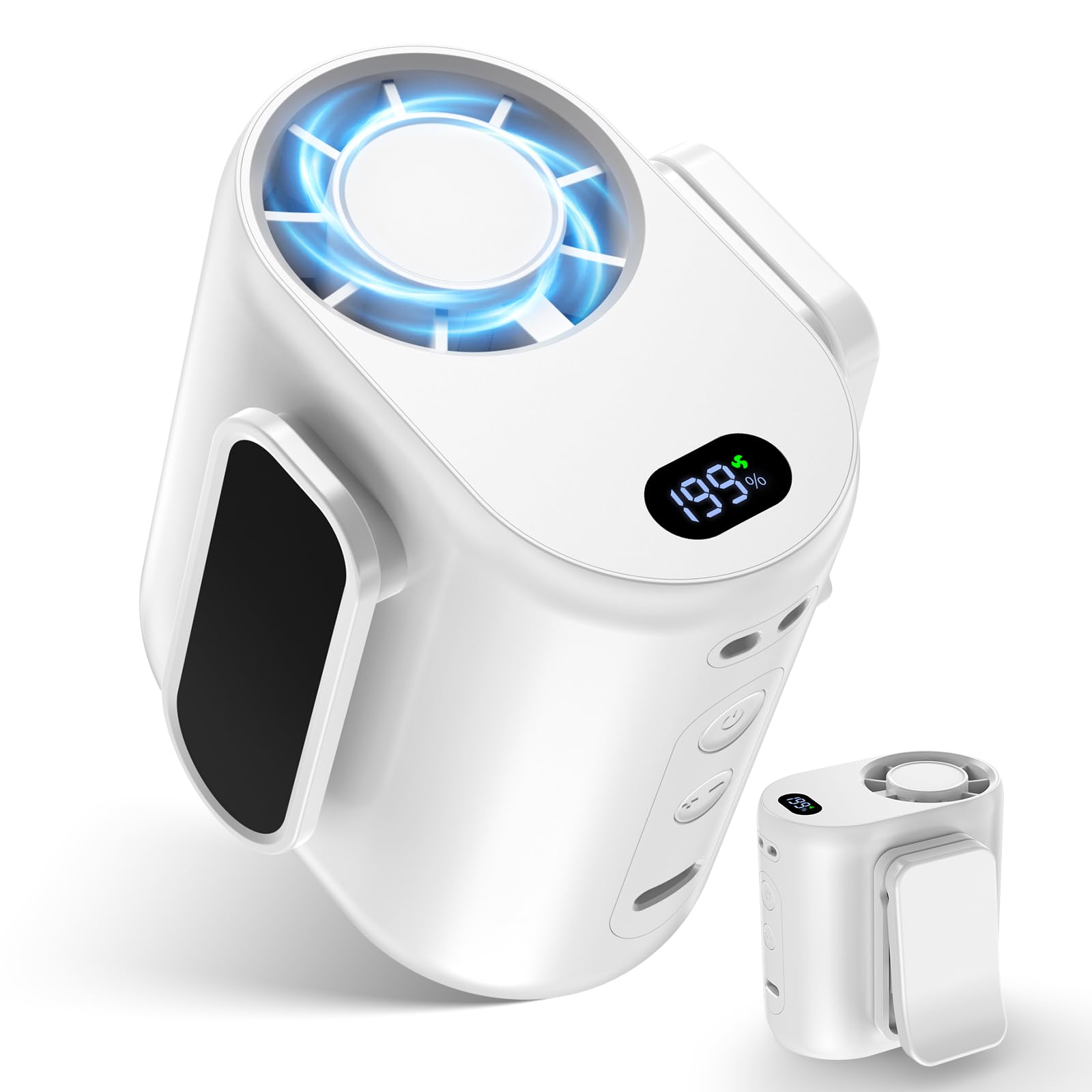 【Amazon.co.jp限定】腰掛け扇風機 携帯扇風機 ベルトファン 腰掛けフ…