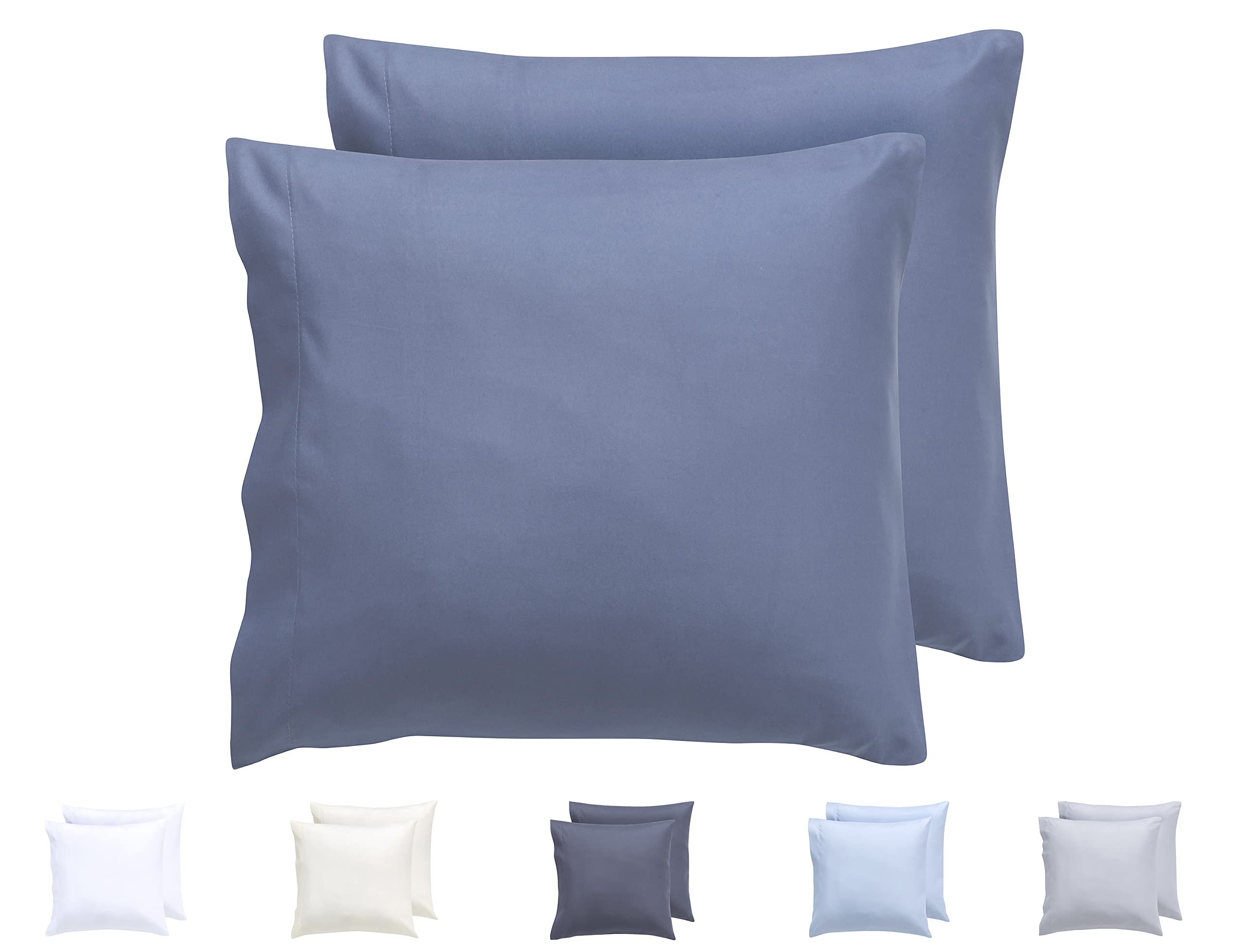 Todocama Set of 2 Extra Soft Hypoallergenic Microfibre Pillow Cases