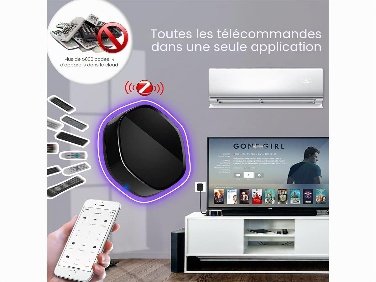 Multi fonctions passerelle ZigBee, 4 en 1 WiFI 2.4G + ZigBee 3.0 + Bluetooth BLE Mesh + IR, APP Tuya et Smart Life, compatible avec Amazon Alexa