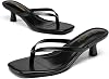 Sandalias de tacón kitten para mujer, punta cuadrada abierta, tipo chancla, tacón de 2 pulgadas, cómodas, para vestir, verano, viaje, boda 7