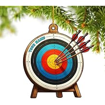 Personalized Archery Ornament 2025, Custom Archery Target Acrylic Ornament, Bullseye Target Practice Christmas Decoration, Unique Gift for Archery Lovers, Archers & Hunters, Flat 2D Keepsake, 4