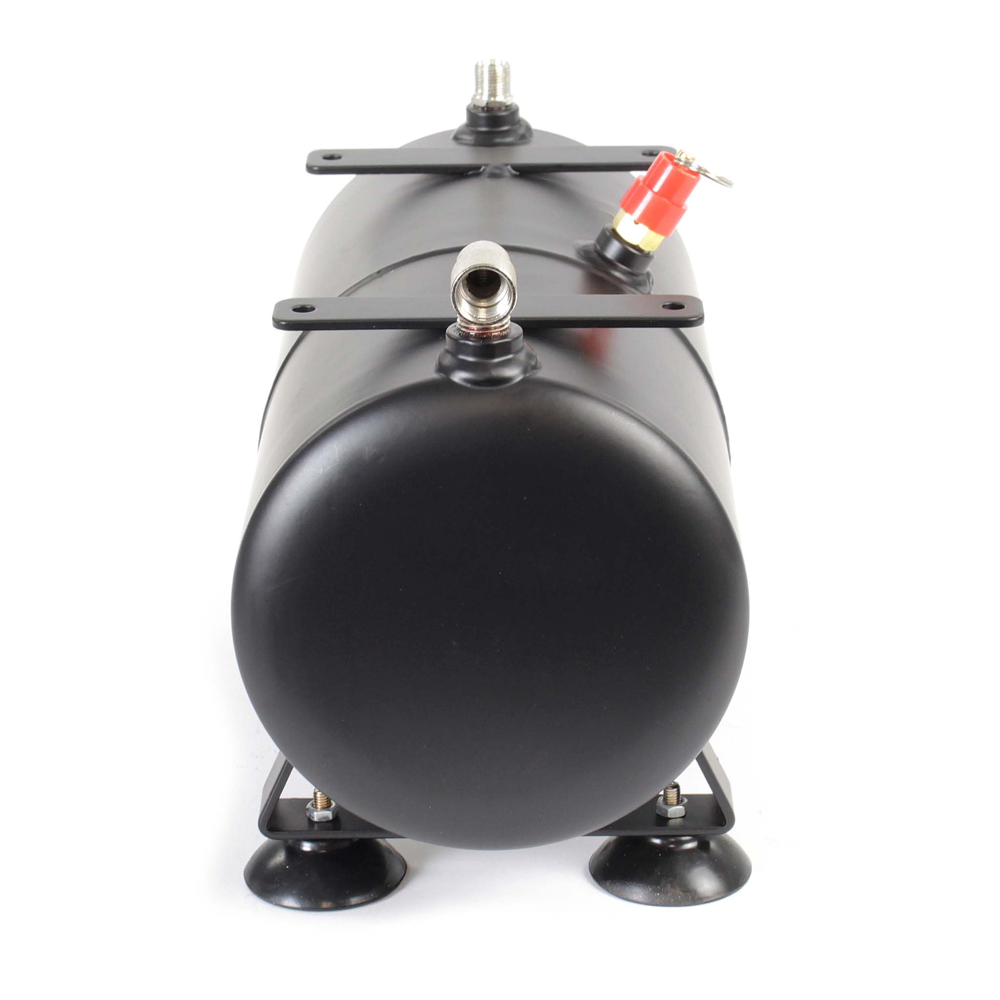 Wiltec 3 L Drucktank für Airbrush Kompressor AS186, 3x 9,52 mm IG, 1x 12,91 mm IG, bis 4 bar, Druckbehälter Ersatzteil, Airbrush Zubehör