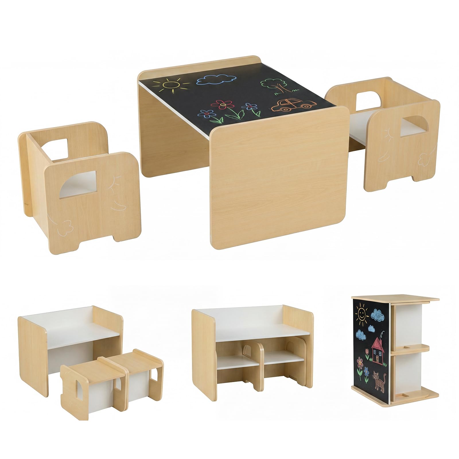 goplus table enfant avec chaise set 3