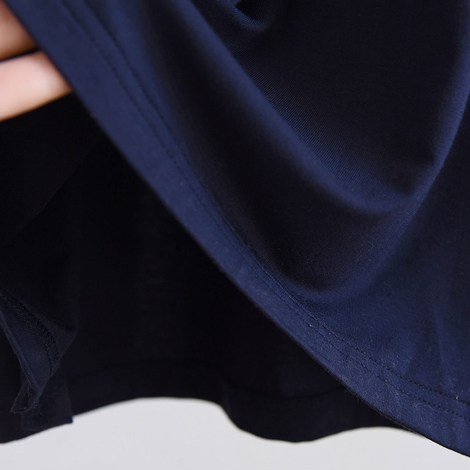 GTHTTT Vestidos De Dormir Hombre Algodón Empalme Camisón Manga Corta Cuello Redondo Pijama Moderno Ropa De Salón per Hogar Casual