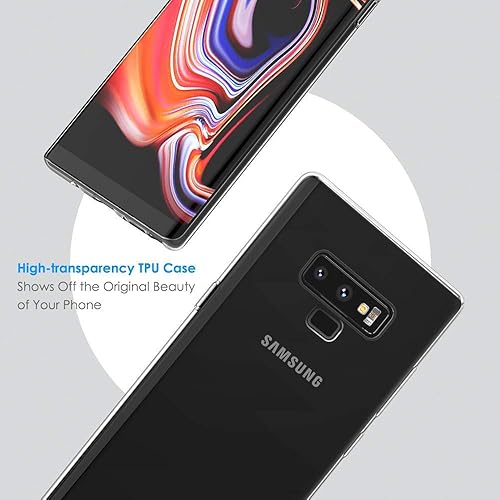 Miniatura 3 de Funda protectora transparente de TPU suave para Samsung Galaxy Note 9, antideslizante, resistente a los arañazos