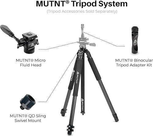 Miniatura 3 de Mutnt Gear - Trípode de viaje de fibra óptica de carbono, binoculares, sistema de alcance con estuche
